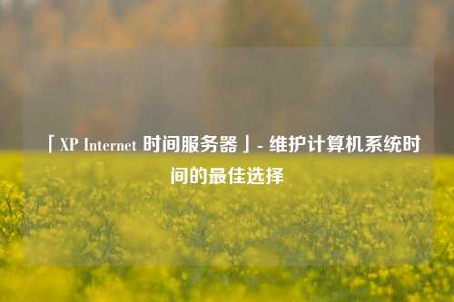 「XP Internet 時間服務(wù)器」- 維護(hù)計算機(jī)系統(tǒng)時間的最佳選擇